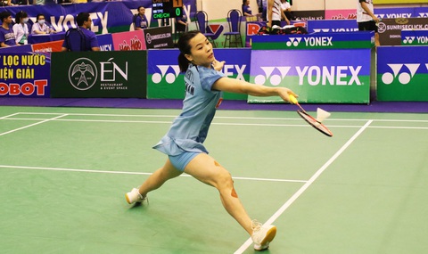 Thắng đối thủ Thái Lan, Nguyễn Thùy Linh vào bán kết Vietnam Open - Ảnh 1. Nguyễn Thùy Linh giành vé vào bán kết giải Vietnam Open 2023 - Ảnh: T.P.