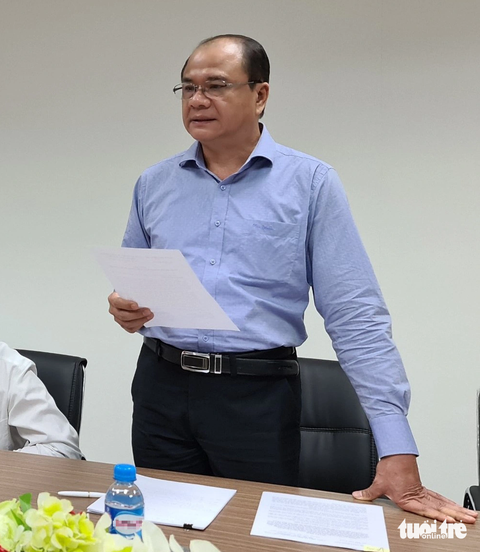 Trưởng đoàn thanh tra, cục trưởng Cục 3 Thanh tra Chính phủ Trần Văn Mây trong một buổi làm việc cung cấp thông tin cho báo chí về kế hoạch của đoàn thanh tra tại Bình Dương - Ảnh: BÁ SƠN Trưởng đoàn thanh tra, Cục trưởng Cục 3 Thanh tra Chính phủ Trần Văn Mây trong một buổi làm việc cung cấp thông tin cho báo chí về kế hoạch của đoàn thanh tra tại Bình Dương - Ảnh: BÁ SƠN
