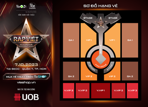 Dân tình đổ xô săn vé concert Rap Việt để được ăn tối cùng Double2T và 24k.Right - Ảnh 4. Hạng vé VVIP là hạng vé ngồi duy nhất concert, tầm nhìn trên cao và trực diện sân khấu
