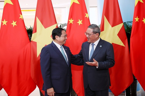 Thủ tướng Phạm Minh Chính sắp sang Trung Quốc- Ảnh 2. Thủ tướng Phạm Minh Chính (trái) và Thủ tướng Trung Quốc Lý Cường tại Nam Ninh (Quảng Tây) tháng 9-2023 - Ảnh: TTXVN