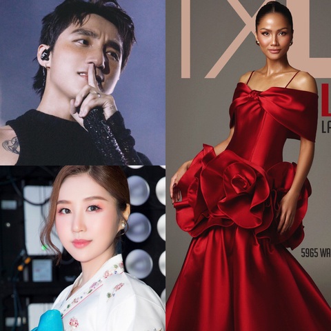 Từ trái qua: Sơn Tùng M-TP, Jin Ju, H'Hen Niê - Ảnh: Facebook nghệ sĩ Từ trái qua: Sơn Tùng M-TP, Jin Ju, H'Hen Niê - Ảnh: Facebook nghệ sĩ