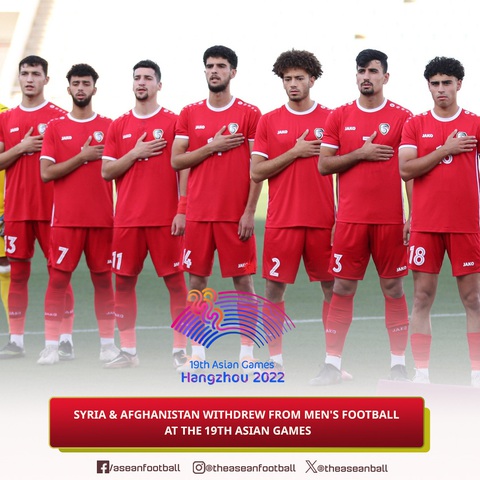 Afghanistan và Syria rút lui khỏi bóng đá nam ở Asiad 19 - Ảnh 1. Tuyển Olympic Afghanistan và Syria đã đồng loạt rút lui khỏi môn bóng đá nam ở Asiad 19 - Ảnh: ASEAN Football