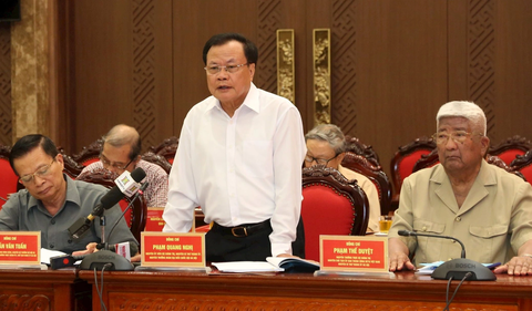 Nguyên Bí thư Hà Nội Phạm Quang Nghị: 'Chung cư mini vượt tầng có thế lực chống lưng' - Ảnh 1. Nguyên Bí thư Thành ủy Hà Nội Phạm Quang Nghị - Ảnh: NGUYỄN THÀNH