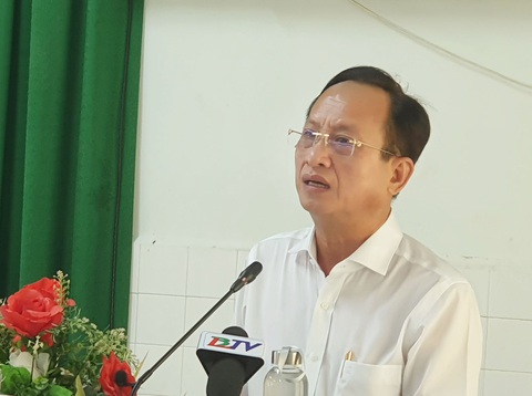 Công bố giống lúa BL9, Chủ tịch Bạc Liêu muốn xây dựng lúa gạo mang thương hiệu Bạc Liêu - Ảnh 1. Chủ tịch UBND tỉnh Bạc Liêu Phạm Văn Thiều phát biểu tại buổi công bố giống lúa BL9 chiều 18-9 - Ảnh: NGỌC HÂN