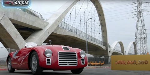 Phong tỏa cầu chỉ để xe Ferrari di chuyển: Rất ít người được lái, chỉ được đi trên một đoạn đường - Ảnh 1. Nhìn thấy một chiếc Ferrari trên đường đã khó. Nhìn chiếc Ferrari 125 S di chuyển thậm chí gần như bất khả thi. Nhưng MrBeast đã mang cơ hội hiếm có này đến những người theo dõi trên mạng xã hội, dù chỉ là qua màn hình - Ảnh: MrBeast