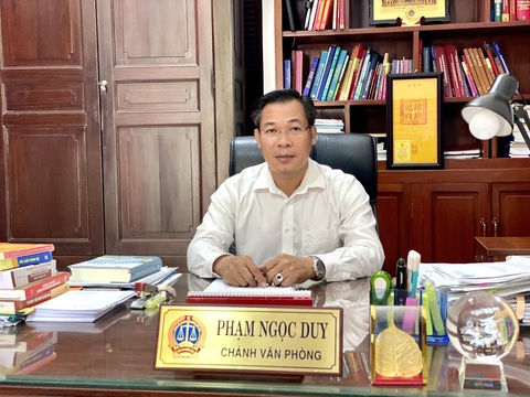 Phiên tòa xét xử bà Phương Hằng sẽ được tổ chức như thế nào? - Ảnh 1. Ông Phạm Ngọc Duy - chánh văn phòng TAND TP.HCM - Ảnh: TUYẾT MAI