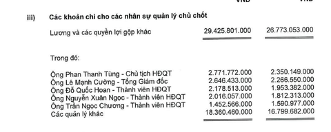 ‘Quản’ doanh nghiệp lãi hàng trăm tỉ đồng, sếp dầu khí PVS, PVD thu nhập bao nhiêu? - Ảnh 3. Lương và các quyền lợi gộp khác của lãnh đạo PVS