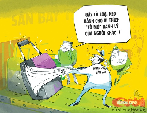Tuyệt chiêu chống trộm hành lý ở sân bay - Ảnh 1. Tuyệt chiêu chống trộm hành lý ký gửi ở sân bay - Tranh: Viiip