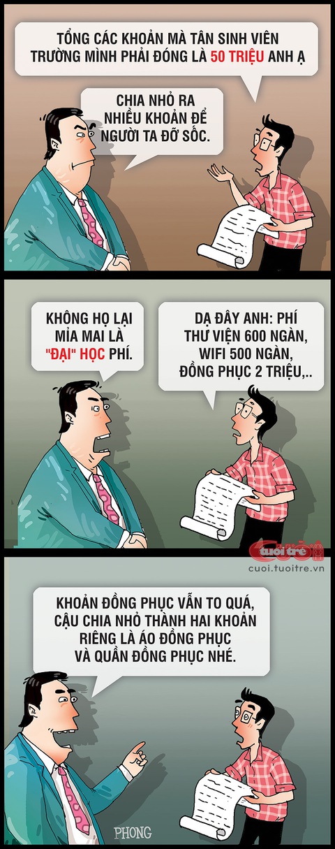 'Đại' học phí là gì? - Ảnh 1. Phải chia nhỏ ra kẻo họ lại mỉa mai là... "đại" học phí