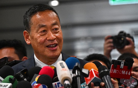 Tân thủ tướng Thái Lan Srettha Thavisin sẽ kiêm nhiệm bộ trưởng Bộ Tài chính - Ảnh: AFP Tân Thủ tướng Thái Lan Srettha Thavisin sẽ kiêm nhiệm bộ trưởng Bộ Tài chính - Ảnh: AFP