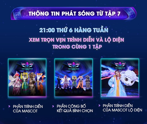 Thông tin tập 7 Ca sĩ mặt nạ được đăng tải - Ảnh: BTC Thông tin tập 7 Ca sĩ mặt nạ được đăng tải - Ảnh: BTC