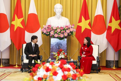 Phó Chủ tịch nước Võ Thị Ánh Xuân hội kiến cùng Hoàng Thái tử Akishino tại Phủ Chủ tịch, ngày 21-9 - Ảnh: NGUYỄN KHÁNH Phó Chủ tịch nước Võ Thị Ánh Xuân hội kiến cùng Hoàng Thái tử Akishino tại Phủ Chủ tịch, ngày 21-9 - Ảnh: NGUYỄN KHÁNH
