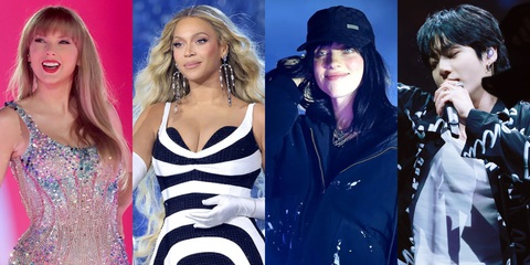Taylor Swift, Beyonce, Billie Eilish và Jung Kook - 4 trong số 25 Nghệ sĩ Bạch kim của âm nhạc năm 2023 - Ảnh: Getty, WireImage, BMS Taylor Swift, Beyonce, Billie Eilish và Jung Kook - 4 trong số 25 Nghệ sĩ Bạch kim của âm nhạc năm 2023 - Ảnh: Getty, WireImage, BMS
