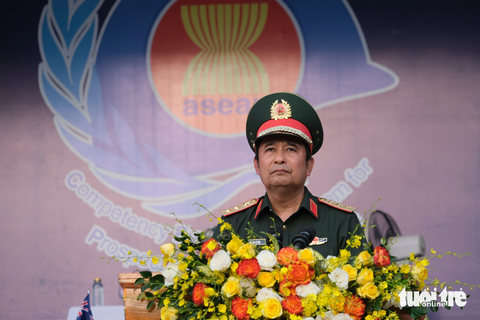 Ba lực lượng cùng luyện tập gìn giữ hòa bình: Sự kiện đặc biệt chưa từng có - Ảnh 2. Thượng tướng Phùng Sĩ Tấn - phó tổng tham mưu trưởng Quân đội nhân dân Việt Nam - Ảnh: HÀ THANH