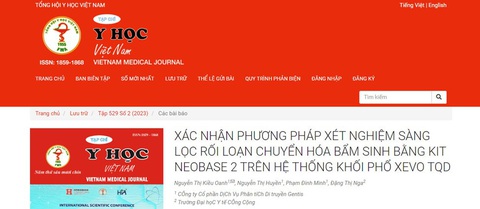 Công bố nghiên cứu xác nhận phương pháp xét nghiệm sàng lọc rối loạn chuyển hóa bẩm sinh - Ảnh 1. Công bố nghiên cứu xác nhận phương pháp xét nghiệm sàng lọc rối loạn chuyển hóa bẩm sinh - Ảnh 1.