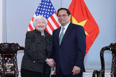 Thủ tướng Phạm Minh Chính gặp Bộ trưởng Tài chính Mỹ Janet Yellen trong chuyến thăm đến Mỹ vào tháng 9-2023 - Ảnh: TTXVN Thủ tướng Phạm Minh Chính gặp Bộ trưởng Tài chính Mỹ Janet Yellen trong chuyến thăm đến Mỹ vào tháng 9-2023 - Ảnh: TTXVN