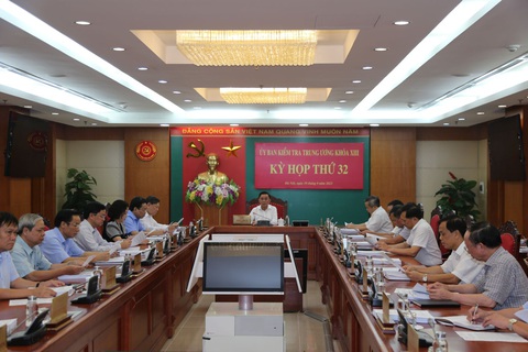 3 tân Ủy viên Ủy ban Kiểm tra Trung ương vừa được bầu - Ảnh 1. Kỳ họp thứ 32 của Ủy ban Kiểm tra Trung ương - Ảnh: UBKT Trung ương
