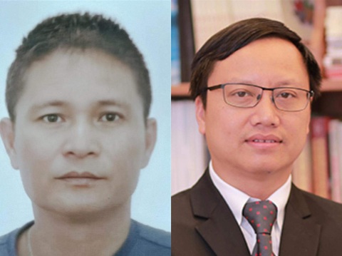 Khởi tố vụ án liên quan Công ty AIC tại Sở Y tế tỉnh Bắc Ninh, bắt tạm giam 7 người - Ảnh 2. Phó tổng giám đốc AIC Nguyễn Hồng Sơn và giám đốc công ty thẩm định giá - Ảnh: Bộ Công an