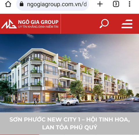Khu đất trồng cây hàng năm ở xã Sơn Phước được vẽ dự án Sơn Phước New City 1 hoành tráng thế này - Ảnh chụp lại trên web Ngô Gia Group Khu đất trồng cây hàng năm ở xã Sơn Phước được vẽ dự án Sơn Phước New City 1 hoành tráng thế này - Ảnh chụp lại trên web Ngô Gia Group