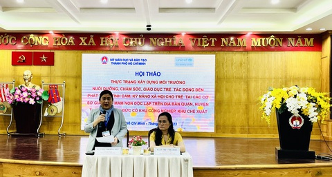 Một số cơ sở giáo dục mầm non chưa đảm bảo đủ an toàn cho trẻ - Ảnh 1. Đảm bảo an toàn cho trẻ mầm non là một trong những nội dung chính của hội thảo ngày 22-9 - Ảnh: MỸ DUNG
