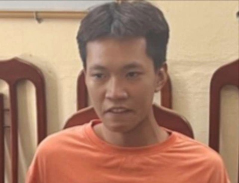 Đã bắt được nghi phạm đâm chết chiến sĩ công an tại Thái Bình - Ảnh 1. Nghi phạm Võ Tiến Mạnh tại cơ quan điều tra - Ảnh: Công an tỉnh Thái Bình