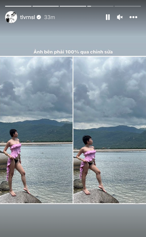 Dân mạng 'đòi' trả lại sự trong sạch cho Tóc Tiên - Ảnh 2. Theo cập nhật mới nhất trên tài khoản của mình, Hoàng Touliver đã đăng lời đính chính: "Ảnh bên phải 100% đã qua chỉnh sửa".