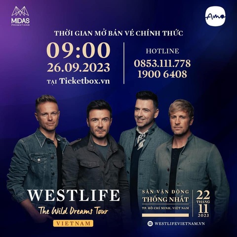 Nhóm nhạc Westlife bất ngờ bị đổi tên thành 'Cuộc sống miền Tây' - Ảnh 1. Thông tin live show The wild dreams tour của nhóm Westlife được chia sẻ rộng rãi