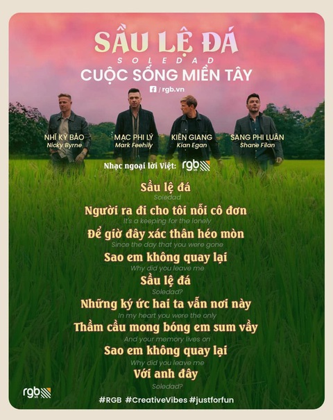 Nhóm nhạc Westlife bất ngờ bị đổi tên thành 'Cuộc sống miền Tây' - Ảnh 5. Ca khúc bất hủ Soledad giờ thành "Sầu lệ đá" và được dịch sát nghĩa nhưng rất thú vị
