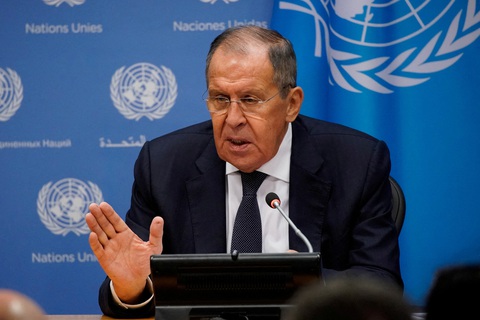 Ngoại trưởng Nga Sergei Lavrov phát biểu tại Đại hội đồng Liên Hiệp Quốc ở New York (Mỹ), ngày 23-9 - Ảnh: REUTERS Ngoại trưởng Nga Sergei Lavrov phát biểu tại Đại hội đồng Liên Hiệp Quốc ở New York (Mỹ), ngày 23-9 - Ảnh: REUTERS