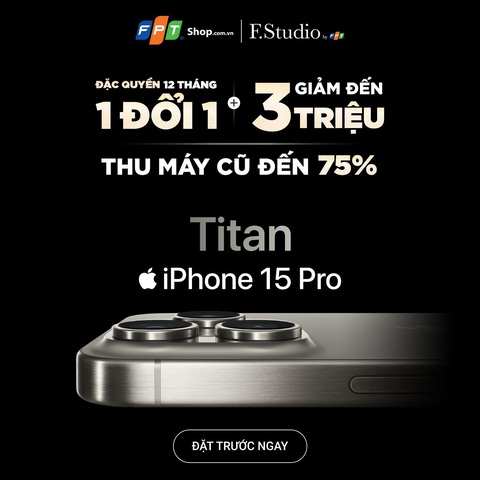 FPT Shop nhận 10.000 đơn đặt trước iPhone 15 Series - Ảnh 1. Khách hàng đặt trước iPhone 15 Series tại FPT Shop trước ngày 29-9 sẽ được nhận trọn bộ ưu đãi giảm đến 3.000.000 đồng, cùng đặc quyền 12 tháng 1 ĐỔI 1, thu đến 75% giá trị máy cũ
