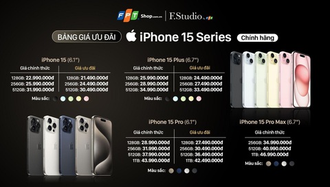 FPT Shop nhận 10.000 đơn đặt trước iPhone 15 Series - Ảnh 2. iPhone 15 Series chính hãng sẽ lên kệ vào rạng sáng ngày 29-9