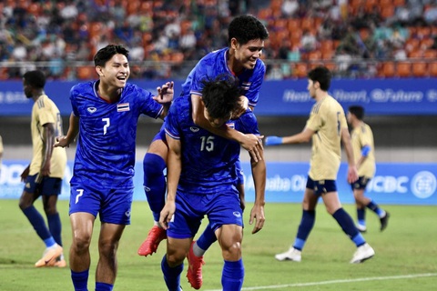 Ba đại diện Đông Nam Á vào vòng 16 đội bóng đá nam Asiad 19 - Ảnh 1. Tuyển Olympic Thái Lan giành vé vào vòng 16 đội bóng đá nam Asiad 19 cùng Myanmar và Indonesia - Ảnh: SIAMSPORTS