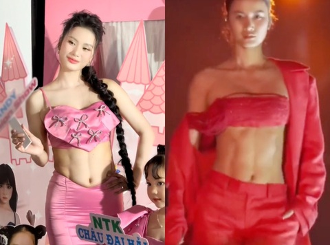 ‘Miss Kiên trì’ Hương Ly bị soi dấu hiệu dao kéo - Ảnh 3. Màn "flex" cơ bụng 6 múi gây xôn xao của Hương Ly
