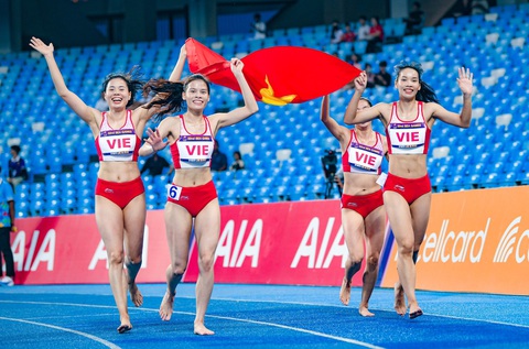 Đoàn thể thao Việt Nam thưởng 400 triệu đồng cho mỗi tấm huy chương vàng Asiad 19 - Ảnh 1. Nội dung tiếp sức 4x400m nữ môn điền kinh được dự báo có thể tạo bất ngờ tại Asiad 19 - Ảnh: NAM TRẦN
