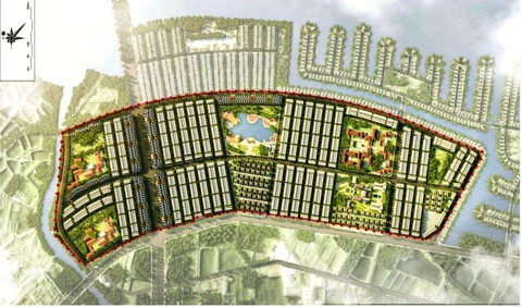 Dự án nhà ở xã hội tại Cam Ranh không được liên doanh với nước ngoài - Ảnh 1. Sơ đồ phối cảnh không gian kiến trúc dự án nhà ở xã hội phường Cam Nghĩa (TP Cam Ranh) - Ảnh chụp hồ sơ dự án
