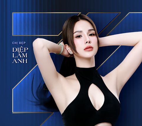 Diệp Lâm Anh, Giang Hồng Ngọc, Phương Vy, Quỳnh Nga gia nhập vũ trụ 'Chị Đẹp' - Ảnh 1. Diệp Lâm Anh nổi bật trên poster Chị đẹp đạp gió rẽ sóng 2023