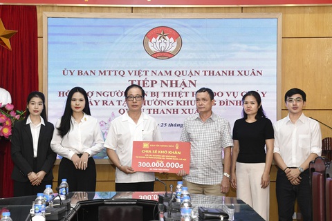Bảo Tín Minh Châu ủng hộ gia đình các nạn nhân vụ cháy chung cư mini - Ảnh 1. Công ty VBĐQ Bảo Tín Minh Châu ủng hộ gia đình các nạn nhân vụ cháy chung cư mini tại Khương Hạ