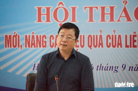 Thứ trưởng Bộ Thông tin và Truyền thông Nguyễn Thanh Lâm phát biểu ông mong muốn được nghe những ý kiến rất thẳng thắn từ hội thảo - Ảnh: T.ĐIỂU Thứ trưởng Bộ Thông tin và Truyền thông Nguyễn Thanh Lâm phát biểu ông mong muốn được nghe những ý kiến rất thẳng thắn từ hội thảo - Ảnh: T.ĐIỂU
