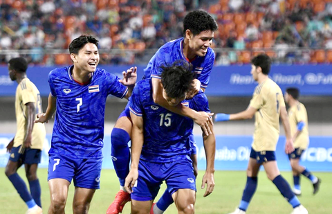 Nhìn từ Asiad 19, bóng đá trẻ Việt Nam: Cần cải thiện gì cho tương lai? - Ảnh 3. Olympic Thái Lan sẽ đối đầu Iran ở vòng 16 đội môn bóng đá nam Asiad 19 - Ảnh: SIAM