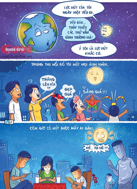 Ông Trăng đêm Trung thu: Xưa và nay - Ảnh 1. Ông Trăng đêm Trung thu: Xưa và nay - Tranh: Hải Nam