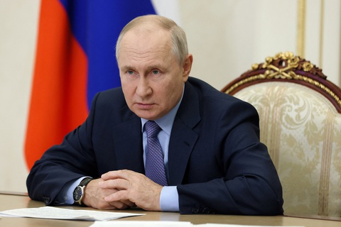 Ông Putin: Bầu cử ở 4 vùng sáp nhập từ Ukraine là 'sự gia nhập hoàn toàn' vào Nga - Ảnh 1. Tổng thống Nga Vladimir Putin - Ảnh: AFP