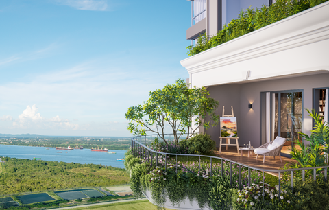 Những công trình tạo nên dấu ấn kì tích của Ecopark kể cả khi thị trường nhiều biến động - Ảnh 8. Ban công sân vườn tại Central Park Residences