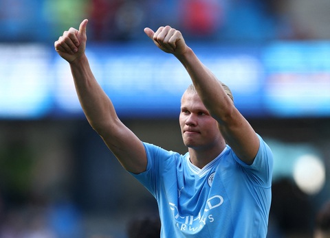 Vòng 4 Premier League: Đêm rực sáng của Haaland và Son Heung Min - Ảnh 3. Haaland tiếp tục dẫn đầu danh sách ghi bàn tại Premier League sau khi lập hat-trick vào lưới Fulham - Ảnh: REUTERS