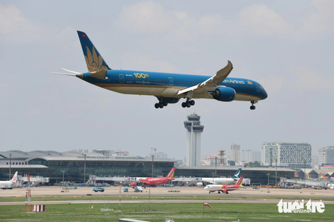 Ảnh: QUANG ĐỊNH Vietnam Airlines đang dẫn đầu tần suất bay thẳng giữa Việt Nam và Úc - Ảnh: QUANG ĐỊNH