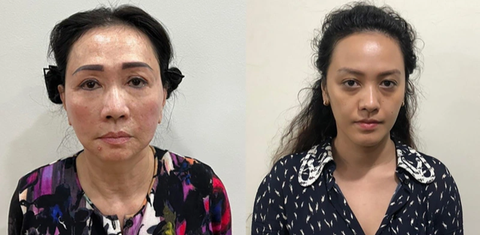 Cơ quan Cảnh sát điều tra tìm bị hại trong vụ án lừa đảo tại Tập đoàn Vạn Thịnh Phát - Ảnh 1. Bị can Trương Mỹ Lan (trái) và Trương Huệ Vân - Ảnh: Công an cung cấp