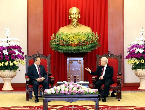 Tổng Bí thư Nguyễn Phú Trọng tiếp Trưởng Ban Liên lạc Đối ngoại TƯ ĐCS Trung Quốc - Ảnh: TTXVN Tổng bí thư Nguyễn Phú Trọng tiếp Trưởng Ban Liên lạc đối ngoại Trung ương Trung Quốc Lưu Kiến Siêu - Ảnh: TTXVN