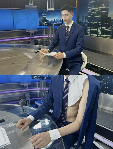 Muôn vàn cách chống nóng khó đỡ của BTV truyền hình - Ảnh 3. Chiếc áo ở một góc nhìn khác khiến cách chống nóng này thêm... nóng.