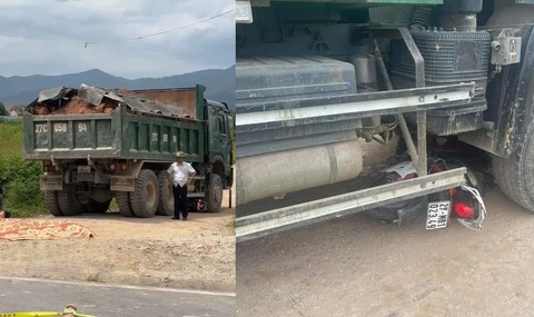Khởi tố tài xế xe tải gây tai nạn làm hai nữ học sinh tử vong ngày khai giảng - Ảnh 1. Hiện trường vụ tai nạn làm hai nữ sinh lớp 9 tử vong - Ảnh: V.ĐỨC