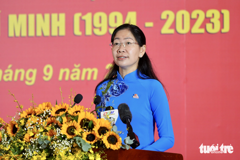 Bí thư Thành Đoàn TP.HCM Phan Thị Thanh Phương phát biểu tại chương trình Chủ tịch nước gặp gỡ các thế hệ tình nguyện - Ảnh: HỮU HẠNH Bí thư Thành Đoàn TP.HCM Phan Thị Thanh Phương phát biểu tại chương trình Chủ tịch nước gặp gỡ các thế hệ tình nguyện - Ảnh: HỮU HẠNH