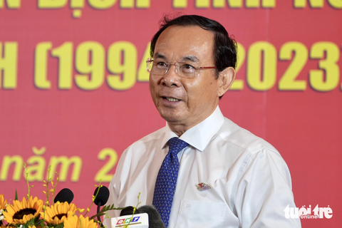 Bí thư Thành ủy TP.HCM Nguyễn Văn Nên phát biểu tại buổi gặp mặt - Ảnh: HỮU HẠNH Bí thư Thành ủy TP.HCM Nguyễn Văn Nên phát biểu tại buổi gặp mặt - Ảnh: HỮU HẠNH